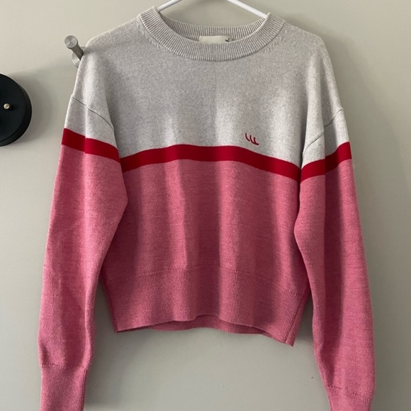 Aritzia Wilfred Free Red Pink Sweater Size XS - Picture 2 of 6